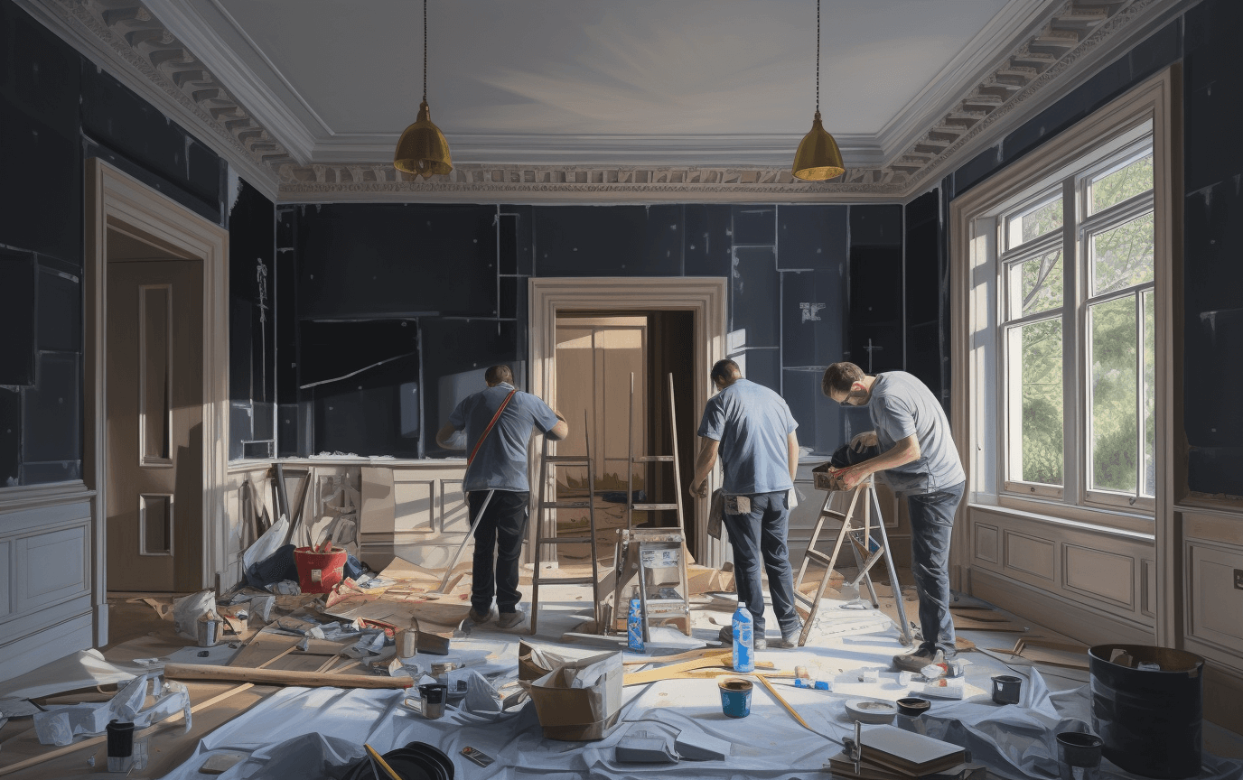 london house under renovations